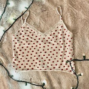 🍓 John Galt Strawberry Spaghetti Strap 🍓